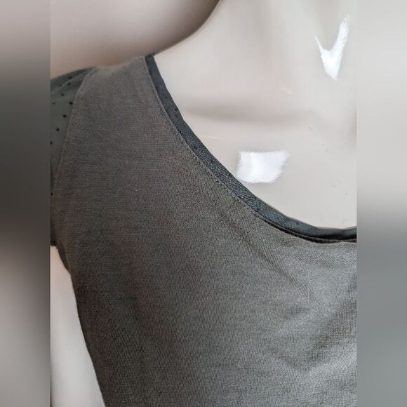 Naf Naf Sheer Sleeve Keyhole Back Top – Size Small - Picture 6 of 12